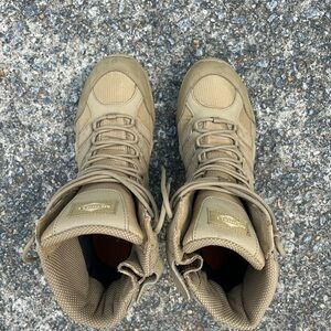 Merrell Tan Hiking Boots with Suede Leather and Textile